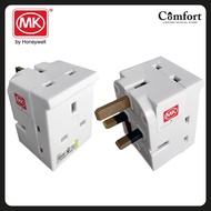 MK Heavy Duty Bakalite MK 692 OPEX 13AMP 3 Pin 3 Way Adaptor/Adapter sirim Approvel