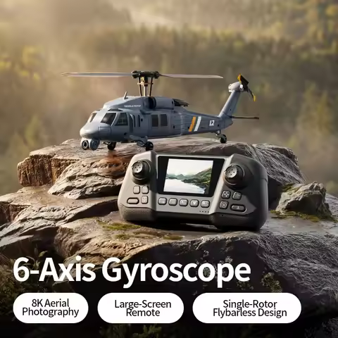 8K Aerial Optical Flow With Screen WIFI FPV RC Helicopter Military RC Screen Helicopter Altitude Hol