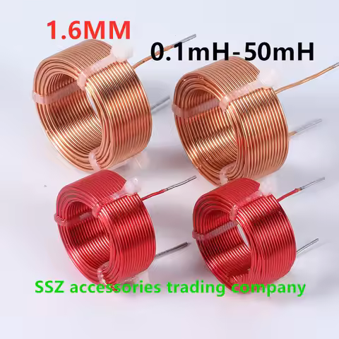 1.6mm 0.1mH-2.7mH pure copper air core inductor HIFI fever audio frequency divider frequency dividin