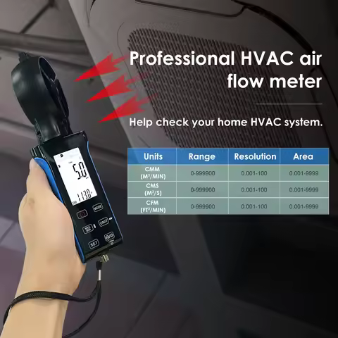BT-5000D , Handheld Anemometer, CFM Wind Speed Meter,with Waterproof Touch Button, CFM Meter Gauge A