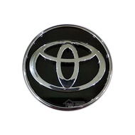 Logo chân gài chụp mâm lazang xe Ô tô (1 cái logo) dùng cho xe Toy Vios Yaris 2018/2019 (Đen)