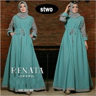 Gamis Wanita Murah Gratis Ongkir RENATA DRESS BALOTELI Baju Muslim Ibu Ibu Pengajian