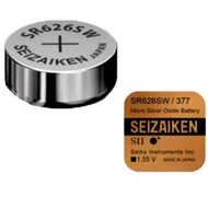 【READY STOCK MALAYSIA】 SEIZAIKEN 377 SR626SW GENUINE SEIKO JAPAN CELL 1.55V BATTERY SR626 sr 62