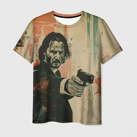 John Shirt Men Women Wick Movie John Wick Graphic 3D Print T-Shirts Men Women Casual Streetwear Over