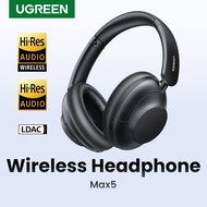 UGREEN HiTune Max5 Hybrid 43dB ANC Active Noise Cancelling Headphones Wireless Over Ear Bluetooth Earphones, 3D Spatial Audio Model:25255