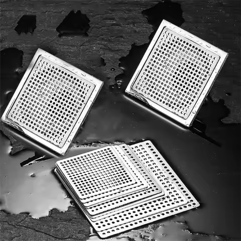 Square Drain Cover Stainless Steel Bathroom Shower Sink Strainer Drain Hair Filter Cover Bathroom Ki