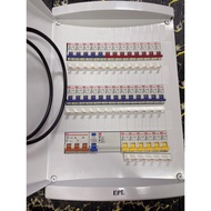 45 way three phase DB box complete set + mcb / elcb / wayar cable /copper bar 63a main consumer box 