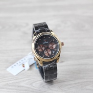 Jam tangan Wanita Leopard 6237 tali keramik tanggal aktif chrono off analog original