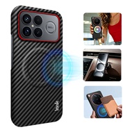Imak Fashion Carbon Fiber Pattern Casing for Redmi K90 Pro Max 5G Shockproof Cover for RedmiK90 Max 