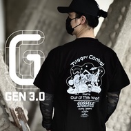 Geissele3.0 Astronaut Original Crew Neck Men's Short-sleeved Tactical Military Fan 100% Premium Cott