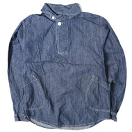 KEN MIKE & INC LS-3 Round Color Denim Pullover Shirt, Size 34, Indigo, Long Sleeve Top [Used] [KEN M