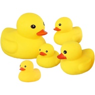 Bath Duck Toys 5 Pcs Rubber Duck Family Squeak Ducks Baby Shower Toy for Toddlers Boys Girls (Yellow
