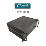 CHEVAL HS19 4U-D2 กล่องอลูมิเนียมอิเล็กทรอนิคส์เคสช่องระบายความร้อนพร้อมรางอลูมิเนียมยึดแผ่นวงจร Rac