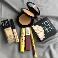 Paket Kosmetik Maybelline Fit me Work Komplit Murah 1 Set / Paket MakeUp Wanita Maybelline 1 Paket -