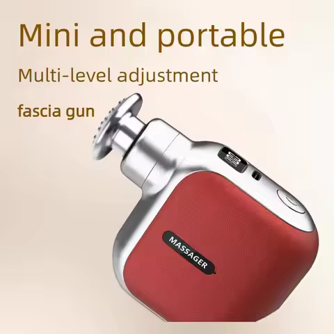 Mini Pocket Massage Gun with 4 Silicone Massage Heads Lightweight Portable Perfect for Office Home U