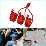 Utake 20cm 116cm 3 in 1 Quick Charging Cord USB to 3x Type-C Connectors Charger Cable