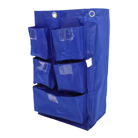 Clean Car Bag Trash For Cleaning Cart Shopping Janitorial Trolley Supply Oxford Cloth Collecting Pou