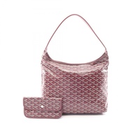 【二手】 GOYARD Boheme Hobo包，酒紅色，PVC塗層帆布，皮革，女士單肩包