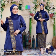 Baju Kurung Melayu Bahan Taveta Setelan Rok Songket Dan Selendang Seragam Pesta Lamaran Pengantin