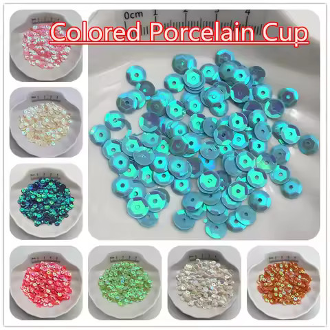 10g 4mm 5mm 6mm 8mm 10mm Cup PVC Sequins Glitter Paillettes For Clothes,Hat,Shoes.Kids DIY.Crafts Ha