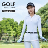 PGM Women’s Golf Outfit - New Autumn-Winter Collection - Long-Sleeved Form-Fitting Tennis Top for Wo