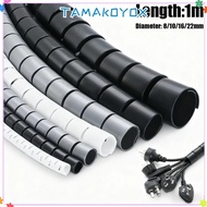 TAMAKOYOX2 Cable Sleeve Cover, Spiral 8/10/16/22mm Wire Protector,  Flexible Cable Sleeves