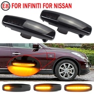 2 Pieces Dynamic LED Car Side Signal Light Repeater Signal Light Suitable for Infiniti EX35 EX37 FX3