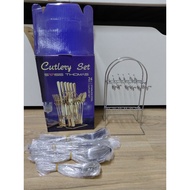 Swiss Thomas 24-Piece Stainless Steel Cutlery Set