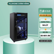 Tủ chống ẩm thế hệ mới FUJIHOME DC-50E dung tích 50L - Màn hình LED cửa kính 2 lớp chống xước -