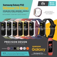 MIJOBS Flat Hole Silicone Strap for Samsung Galaxy Fit2 (FIT 2) Breathable Wrist Band Watch Strap