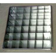 Brownie pan with square dividers size 24 3 24x4 loyang brownies with cutter