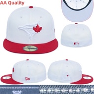 Blue Jays Fitted Cap Embroidery Cap Full Closed Baseball Cap Flat Brim Hat KSQQ