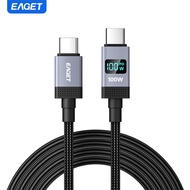 EAGET Nylon Braided Type C To Type C Cable With LED Display (100W)