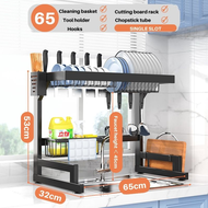 Kitchen Rack Stainless Steel Dish Rack Rak Dapur Dish Drainer Sink Rack Rak Pinggan Mangkuk Rak Ping