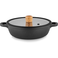 SENSARTE Double-Handled Table Pot, Sukiyaki Pot, 7.9 inches (20 cm), IH Compatible, Gas Compatible, 