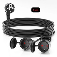 5 ซม./3 M/5 M/7 M EU Plug Power EXTENSION CABLE ชายหญิงป้องกันมาตรฐานยุโรป Power SOCKET IP44 3680W 2