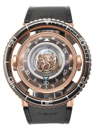 MB&F MB&F Aquapod Limited Edition of 66 (Reference 70.RLB.B). A rose gold manual wind wristwatch wit