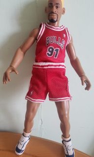 NBA 籃板王 洛文 12 吋 公仔  Official NBA Bulls Dennis Rodman Figure Kenner USA with Nike Ndestrukt shake non
