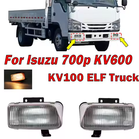 Car Accessories For Isuzu 700p KV600 KV100 ELF Truck Front Bumper Fog Light Daytime Running Lamp DRL