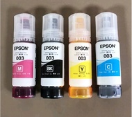 (BOX พร้อมกล่อง)EPSON 003 หมึกแท้ 100%/ราคาถูก 4 สี BK C M Y(L1110/L3100/L1210/L3101/L3106/L3110/L3