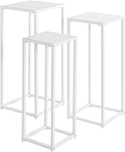 HAKU Möbel Flower Column Set of 3 White Metal Dimensions W 22/26/30 x H 61/66/71 x D 22/26/30 cm Sty