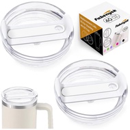 40 OZ Tumbler Lid Replacement Fit for Stanley Cup, 2 Pack Clear Replacement Lids Fit for Stanley Tra