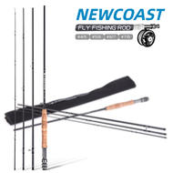 NEWCOAST Fly Fishing Rod Carbon Fiber Four Sections 9 Feet 2.7m Middle Tuning #4/5/6/7/8fly Shrink L