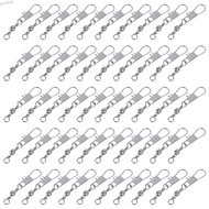 GB 50pcs Stainless steel swivels interlock snap fishing lure Connector accessories