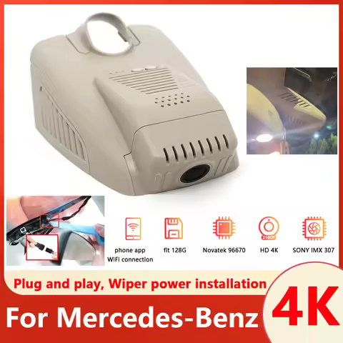 Car DVR Wifi Camera UHD 4K Dash Cam Video Recorder Original For Mercedes-Benz MB w205 (s205) C Class