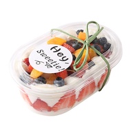 Set 50-100 Hộp oval 450ml đựng tiramisu - Hộp đựng bánh lạnh rau câu bánh kem 450ml XY150G