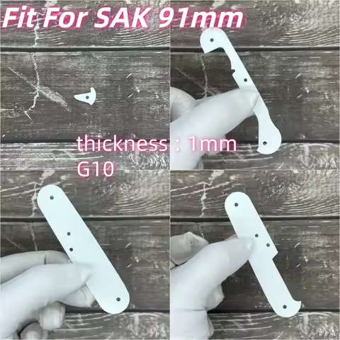 Pure White Color G10 Liner with Corkscrew Slot Insulation function For 91mm Victorinox Swiss Army Kn