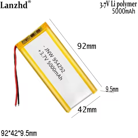 1-12pcs 3.7V Polymer battery For mobile power bank energy storage appliance 954292 5000mAh 92*42*9.5