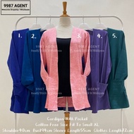 Cardigan Labuh Pocket,Long Sleeve Cardigan,Pocket Cardigan,Women Cardigan Muslimah,Cardigan Cotton,Cardigan Plain Pocket