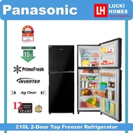 Panasonic 210L Econavi Inverter 2Door Top Freezer Refrigerator NR-BB211PK Peti Ais 2 Pintu Jimat Ele